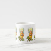 Tasse Expresso Ange avec houx et mandoline (Devant)