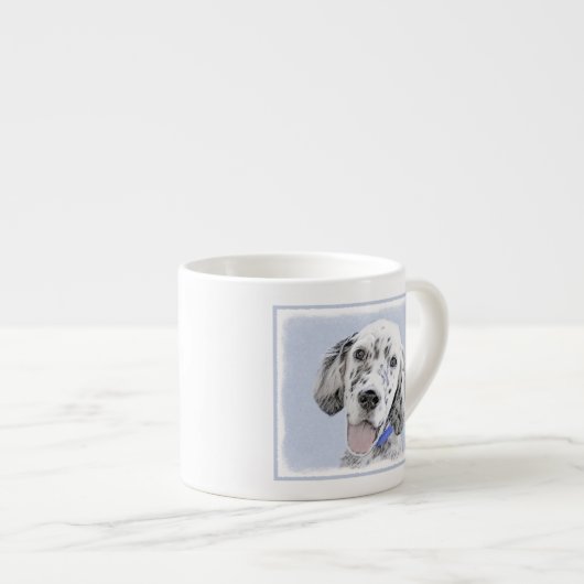 Tasse Expresso Anglais Setter Blue Belton Peinture Chien Art (Devant droit)