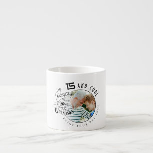 Tasse Expresso Anniversaire de petit-fils minimaliste moderne