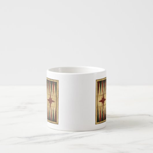 Tasse Expresso Antique Backgammon Game Board par Ethan Harper (Devant)