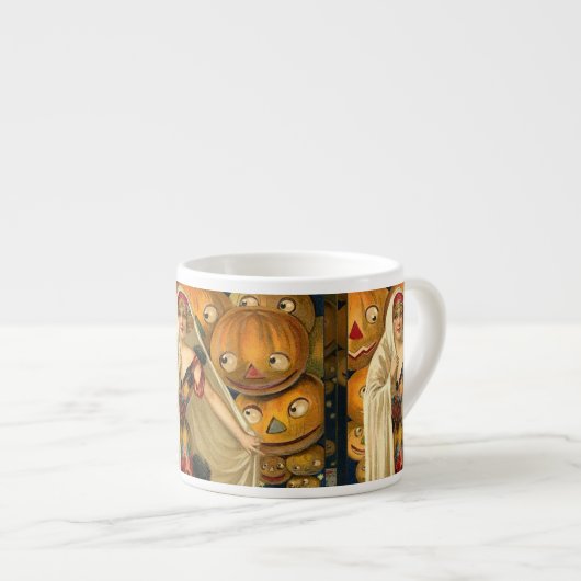 Tasse Expresso Antique Halloween Jack-o'-lantern Costume Femme (Devant droit)