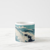 Tasse Expresso Antique Japonais Bleu Vagues Océan Imprimer (Devant)