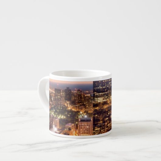 Tasse Expresso Aperçu de Boston la nuit (Devant gauche)