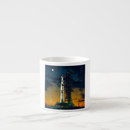Tasse Expresso Apollo 4 Saturn V sur la protection un complexe 39 (Devant)