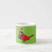 Tasse Expresso Appels d'accouplement Cardinal Bird Love (Devant)