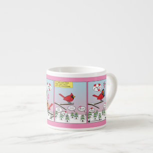 Tasse Expresso Appels de accouplement d'oiseaux modernes comique