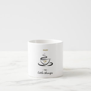Tasse Expresso Appréciez le croquis mignon simple de coeur de