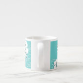 Tasse Expresso Aqua et ketmie tropicale blanche (Dos)