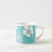 Tasse Expresso Aqua et ketmie tropicale blanche (Droite)