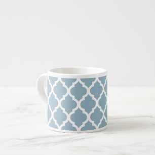 Tasse Expresso Aquamarine Bleu Trellis Marocain