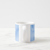 Tasse Expresso Aquarelle Abstraite Bleu Clair (Dos)