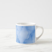 Tasse Expresso Aquarelle Abstraite Bleu Clair (Droite)