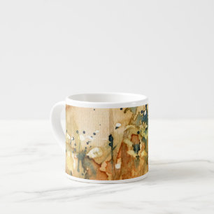Tasse Expresso Aquarelle abstraite et vieil arrière - plan