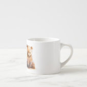 Tasse Expresso Aquarelle Brown ours bébé, assise Cute ours bébé (Droite)