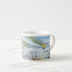 Tasse Expresso Aquarelle de plage