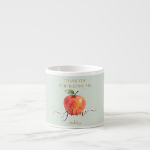 Tasse Expresso Aquarelle Enseignant Apple - Cadeau Merci