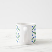 Tasse Expresso Aquarelle Fleurs de corail bleu (Dos)