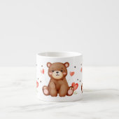 Tasse Expresso Aquarelle Ours Saint Valentin (Devant)