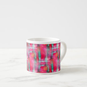 Tasse Expresso Aquarelle peinte par résumé d'éclat de Sun