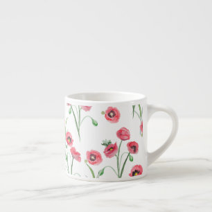 Tasse Expresso Aquarelle Poppy Field Cuisine