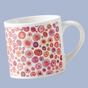 Tasse Expresso Aquarelle rose Abstraite