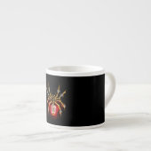 Tasse Expresso Araignée en vapeur noire (Devant droit)