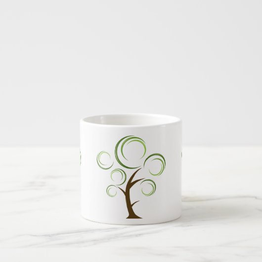 Tasse Expresso Arbre Abstrait (Devant)