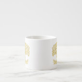 Tasse Expresso Arbre Celtique Jaune (Devant)