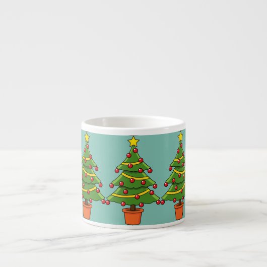Tasse Expresso Arbre de Noël (Devant)
