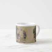 Tasse Expresso Arbre de Noël vintage Père Noël (Devant droit)