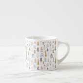 Tasse Expresso Arbres de Noël de campagne Monogram 6oz (Droite)