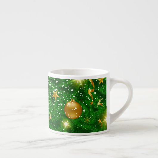 Tasse Expresso Arbres de Noël Design Arrière - plan-67181 (Droite)