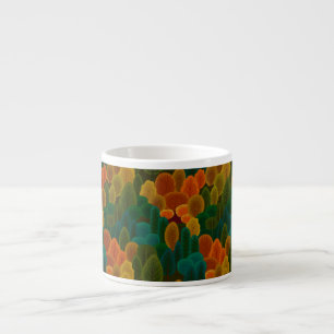 Tasse Expresso Arbres modernes colorés d'automne