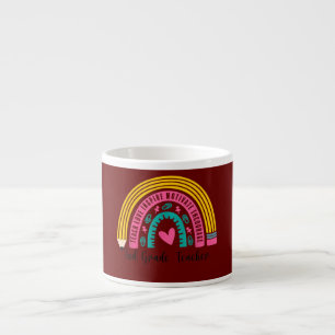 Tasse Expresso Arc-en-ciel Enseignant de 2e année Enseigner l'amo