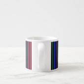 Tasse Expresso Arc-en-ciel et rayures noires (Dos)