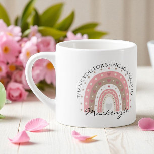 Tasse Expresso Arc En Ciel Personnalisé Ajouter Un Message Et Un