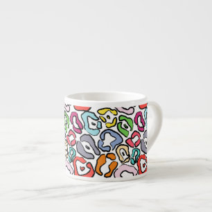 Tasse Expresso Arrière - plan coloré de la peau Jaguar