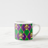 Tasse Expresso Arrière - plan de bijoux Mardi Gras (Droite)