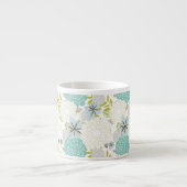 Tasse Expresso arrière - plan floral (Devant)