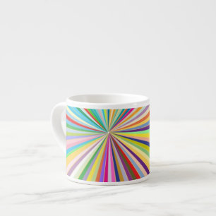 Tasse Expresso Arrière - plan rayé frais