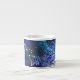 Tasse Expresso Arrière - plan spatial avec étoiles