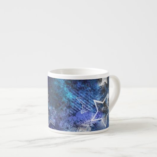 Tasse Expresso Arrière - plan spatial avec étoiles (Devant droit)