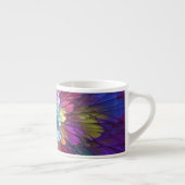 Tasse Expresso Art abstrait fractal de fleurs psychédéliques colo (Droite)