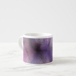 Tasse Expresso art abstrait pourpre de cubisme sans couture