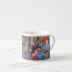 Tasse Expresso Art Abstrait "Space Octopus"