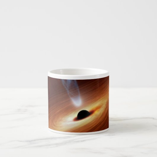 Tasse Expresso Art de l'espace d'astronomie de trou noir (Devant)