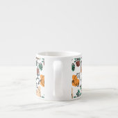 Tasse Expresso Art de trait dessin chats et fleurs (Dos)