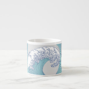Tasse Expresso Art de vague de surf Ukiyo-e japonais vintage de l