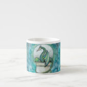 Tasse Expresso Art d'Imaginaire Dragon Vert (Devant)