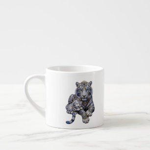 Tasse Expresso Art du Tigre Blanc Royal Majestueux Bijou